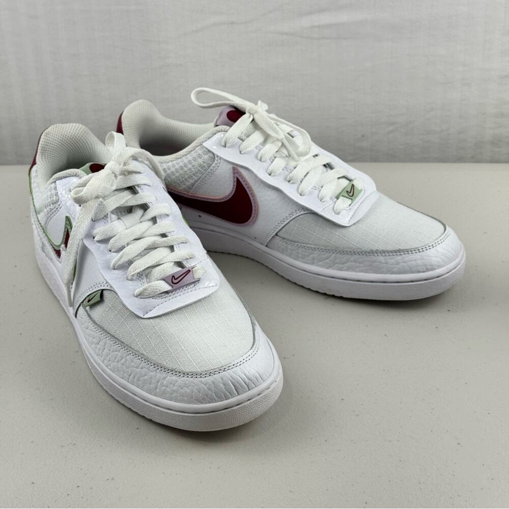 Nike Court Vision Low Premium Valentine’s White & Red Sneakers Women’s 10 EUR 42